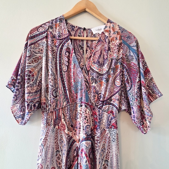 Ba&Sh Rose Boho Casual Hippie Maxi Dress With Paisley Print Bee Size Small - Picture 6 of 16